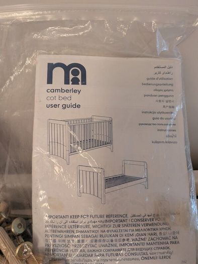 Cot bed and mattress