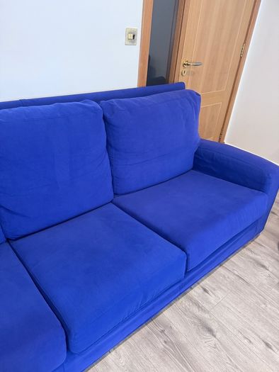 Large 4-seater fabric sofa