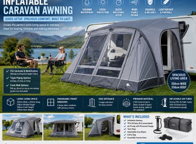 Inflatable awning  sun canopy travel awning caravan awning motor home