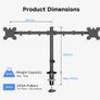 Dual Monitor Arm for 13-32 inch LCD LED PC Screens for Desks, Height Adjustable Arm with Tilt Swivel Rotate, VESA 75/100 Image 2