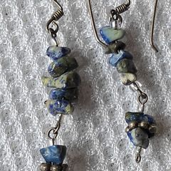 Sterling silver national stone earrings