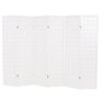 Folding 6-Panel Room Divider Japanese Style 240x170 cm White Image 2