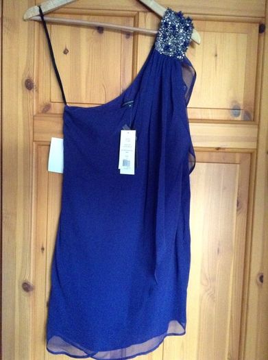 French Connection Party/Cocktail Dress one shoulder with embellishment