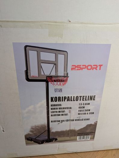 Brand new basketball stand and hoop