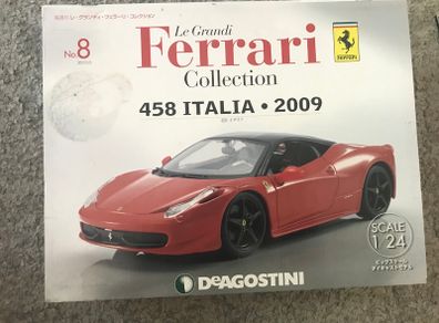 Ferrari 458 Italia 2009 1:24 Diecast Model Official Ferrari Licensed DeAgostini