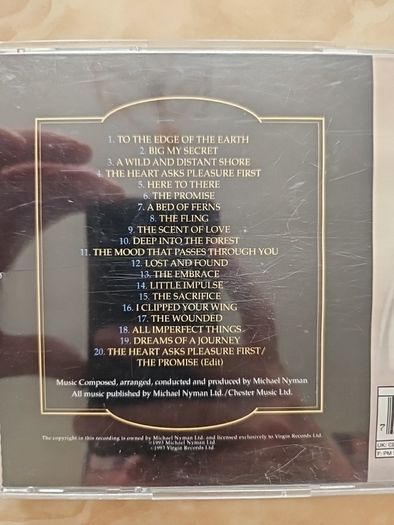 Michael Nyman The Piano CD Soundtrack