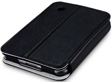 New Samsung Galaxy Tab 2 7.0 / P3100 Pu Leather Folio Wallet Case W/ Stand Black