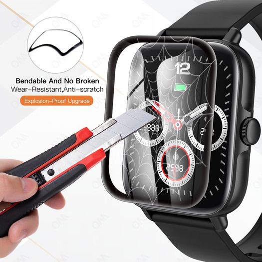 20D Full Screen Protector For Colmi P28 PLUS Smart Watch Soft Protective Film For Colmi P28 PLUS Not Glass