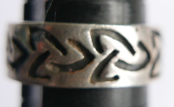 Vintage Sterling Silver Celtic Knot Ring Size P1/2 - 6,94g