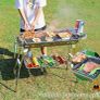BBQ Grill, Stainless Steel Barbecue Grill with Stand, Foldable and portable outdoor charcoal bbq, suitable for 5-10 People (Round-vent) Image 3