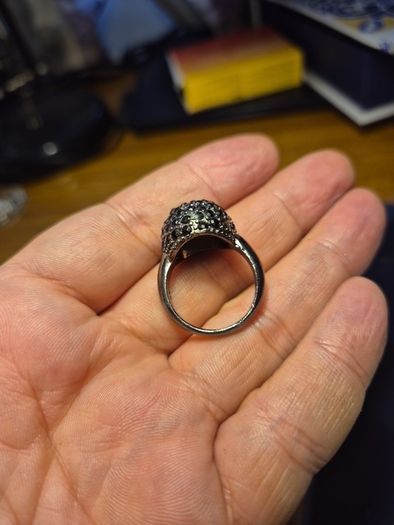 Vintage Black Multi Crystal Ring