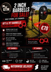 2 Inch Barbells 7ft & 6ft