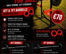 2 Inch Barbells 7ft & 6ft