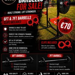 2 Inch Barbells 7ft & 6ft