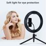 Selfie Ring Light With Tripod Photography Led Rim Of Lamp Mobile Holder Support Tripod Stand Ringlight For Live Video Streaming Image 4