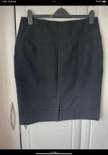 skirt Bnwt savida black 50% wool skirt knee length