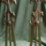 Pair of French Vintage Brass Fire Dogs Andirons Fireplace Image 8