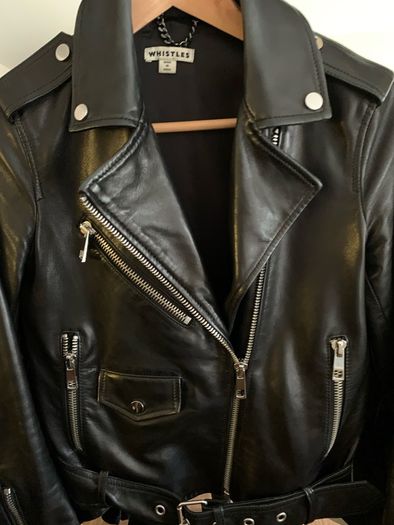 Whistles leather biker jacket