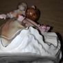 Vintage Porcelain Girl with flower basket Figurine Image 4