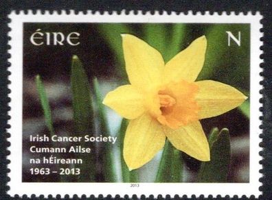 2013 Ireland 50th Anniversary of Irish Cancer Society Commemorative Stamp Mint Never Hinged (MNH)