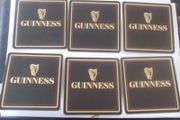 6 vintage guinness beer mats