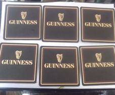 6 vintage guinness beer mats
