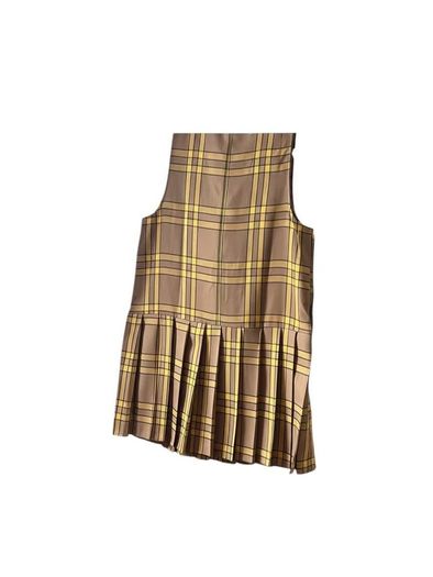 COLLUSION X Tartan pleated pinafore dress