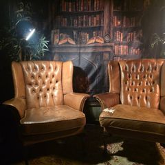 2 antique anne queen chesterfield