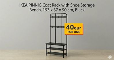 Ikea Pinnig coat hanger and shoe storage