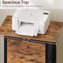 Printer Stand with 2 Drawers, Wheeled Vertical File Cabinet, Adjustable Hanging Rods, fits A4/Letter Size, for Home Office, Rustic Brown and Black Image 4