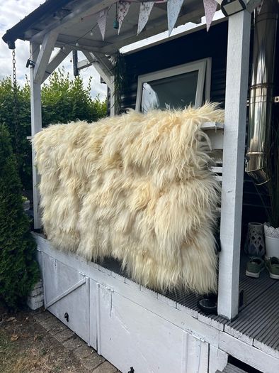 sheepskin throw