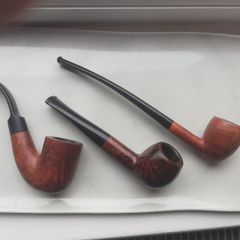 Three briar smoking pipes