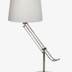 Stainless Steel Adjustable Height Table Lamp