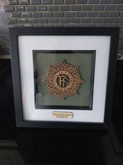 Irish Defence Forces Veteran Laser Engraved Emblem Picture Frame