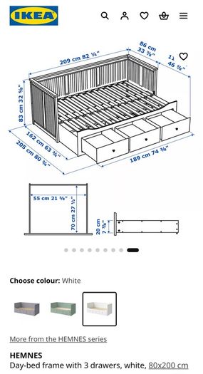 IKEA HEMNES Day-bed with 3 drawers