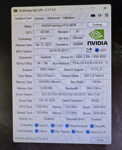 Geforce Rtx 4070 Windforce Oc - 12gb Ddrx6