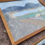 Mid-century pair of framed mixed media/Tweed west of ireland scenes Image 4