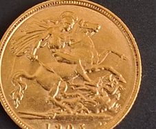 Gold half sovereign 1905