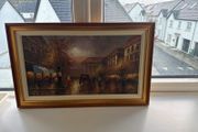 Parisian style oil painting on canvas,  framed