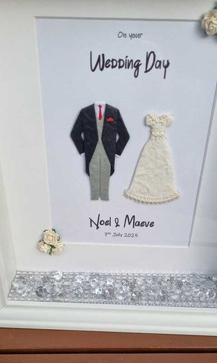 Mr and Mrs Wedding 3D Memento Frame