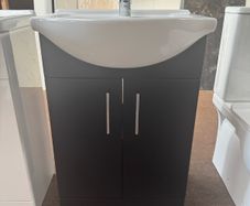 Clearance Black Vanity Unit Tap & Waste