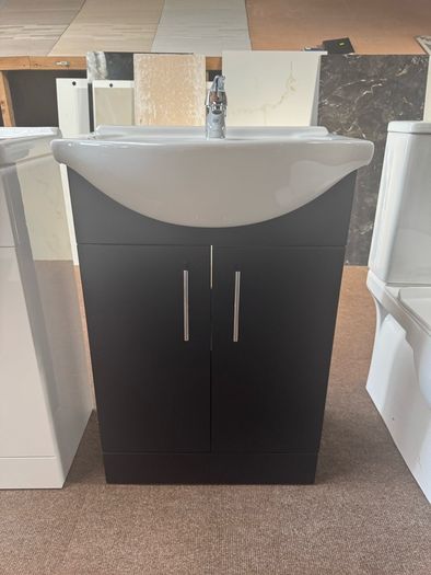 Clearance Black Vanity Unit Tap & Waste