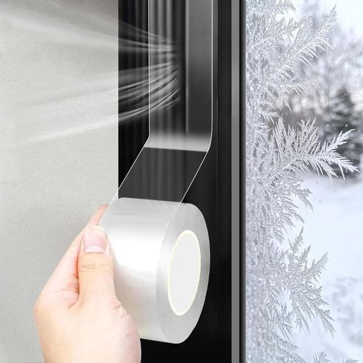 Window Weather Sealing Tape 3 cm x 10 m Waterproof Window Draft Isolation Sealing Film Weather Seal Tape for Door Draft Stopper Adhesive Tape No Residue Sealant for Winter