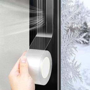 Window Weather Sealing Tape 3 cm x 10 m Waterproof Window Draft Isolation Sealing Film Weather Seal Tape for Door Draft Stopper Adhesive Tape No Residue Sealant for Winter