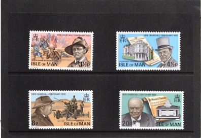 1974 Isle of Man Birth Centenary of Sir Winston Churchill Commemorative Stamps Presentation Pack