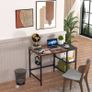 Computer Desk With Bookshelf PC Study Writing Desk ,Working with Storage Shelves, Desks & Workstations for Home Office Bedroom, 100x50x75cm Image 2