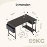 Small L Shaped Desk with Power Outlets,100 cm L Computer Corner Desks Image 2