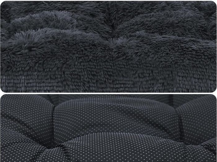 Calming Dog Bed for Medium Crate, Fluffy Washable Mattress, Long Plush Anti Anxiety Mat, Non Skid Bottom Dog Pillow Cushion, Pet Beds Shadow