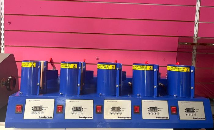 UKPress Blue Wave MP105x5 5 Station Mug Heat Press for 11oz Mugs