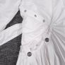 Alexo Vintage White Belted Longline Ruffle Hem Puffer Coat 10-12UK/40EU Image 2